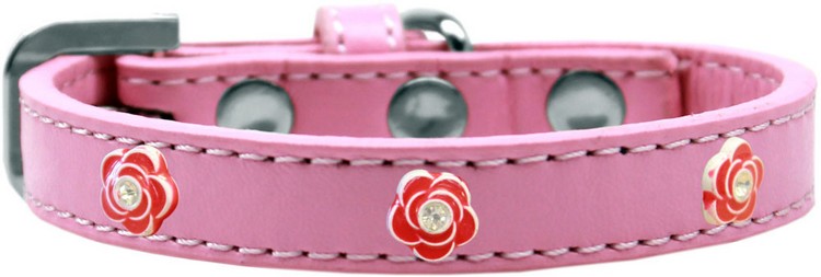 Red Rose Widget Dog Collar Light Pink Size 18